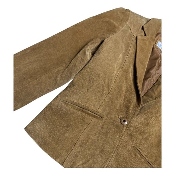 Vintage WILSONS LEATHER MAXIMA Brown Y2K Luxury Designer Jacket Womens Medium - Picture 4 of 4